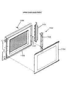 04 - Upper Oven Door Parts parts for Ge Range JGHP66GEN5 from AppliancePartsPros.com