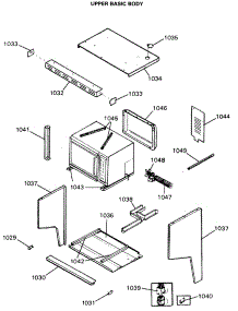 05 - Upper Basic Body parts for Ge Range JGHP66GEN5 from AppliancePartsPros.com