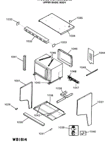 07 - Upper Basic Body parts for Ge Range JGHC60GEN6 from AppliancePartsPros.com