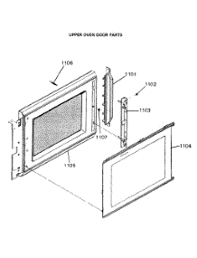 08 - Upper Oven Door Parts parts for Ge Range JGHC60GEN6 from AppliancePartsPros.com