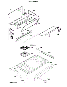 02 - Backsplash parts for Ge Range JGHC60GEN6 from AppliancePartsPros.com