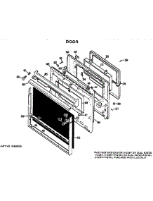 Door parts for Ge Range JMP26G*01 from AppliancePartsPros.com