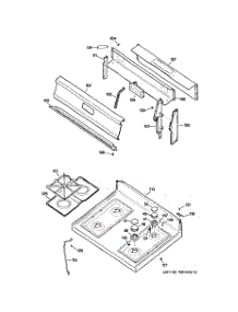 02 - Control Panel & Cooktop parts for Ge Range JGBS16WEP1WW from AppliancePartsPros.com