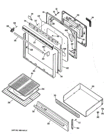 Door parts for Ge Oven JKP36G*D2 from AppliancePartsPros.com