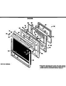 Door parts for Ge Oven JKP27G*D2 from AppliancePartsPros.com