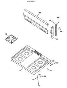 02 - Cooktop parts for Ge Range LGB116GPT2AD from AppliancePartsPros.com