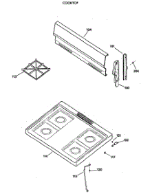 03 - Cooktop parts for Ge Range JGBS04PV2WH from AppliancePartsPros.com
