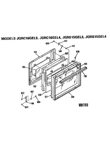 Oven Door parts for Ge Oven JGRC16GEL3 from AppliancePartsPros.com