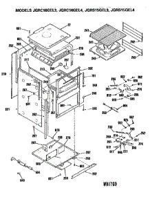 Oven Cabinet parts for Ge Oven JGRC16GEL3 from AppliancePartsPros.com