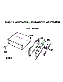 Utility Drawer parts for Ge Range JGHP66GEN2 from AppliancePartsPros.com