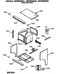 Upper Basic Body parts for Ge Range JGHP66GEN2 from AppliancePartsPros.com