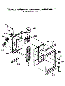 Upper Control Panel parts for Ge Range JGHP66GEN2 from AppliancePartsPros.com