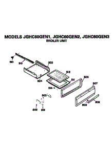 Broiler Unit parts for Ge Range JGHC60GEN1 from AppliancePartsPros.com