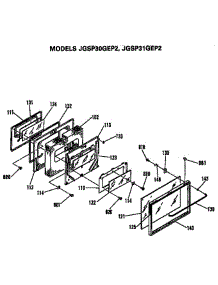 Door Assembly parts for Ge Range JGSP30GEP2 from AppliancePartsPros.com
