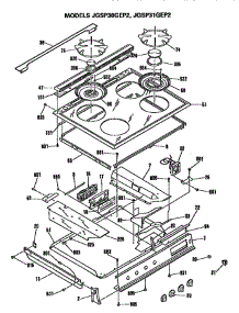 Cooktop parts for Ge Range JGSP30GEP2 from AppliancePartsPros.com