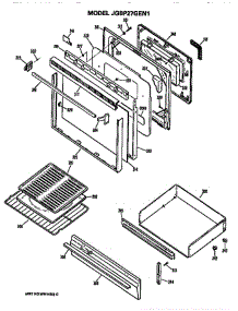 Door And Broiler Assembly parts for Ge Range JGBP27GEN1 from AppliancePartsPros.com