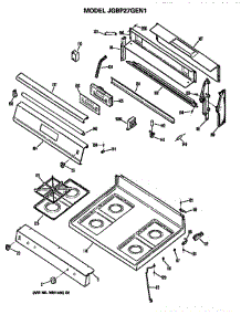 Cooktop And Backsplash parts for Ge Range JGBP27GEN1 from AppliancePartsPros.com