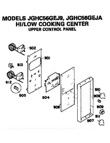 Upper Control Panel parts for Ge Range JGHC56GEJ9 from AppliancePartsPros.com