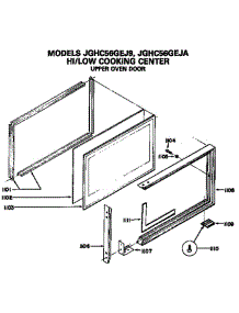 Upper Oven Door parts for Ge Range JGHC56GEJ9 from AppliancePartsPros.com
