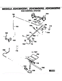 Gas Control System parts for Ge Range JGHC60GEN2 from AppliancePartsPros.com