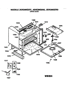 Upper Oven parts for Ge Range JGHC60GEN2 from AppliancePartsPros.com
