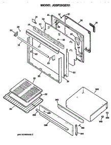 Door And Broiler Assembly parts for Ge Range JGBP29GEN1 from AppliancePartsPros.com