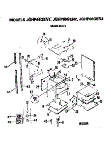 Main Body parts for Ge Range JGHP66GEN1 from AppliancePartsPros.com