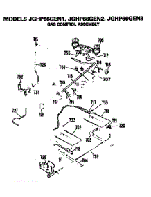 Gas Control Assembly parts for Ge Range JGHP66GEN1 from AppliancePartsPros.com