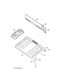 02 - Cooktop parts for Ge Range JGBS03PPA2WH from AppliancePartsPros.com