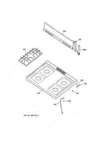 02 - Cooktop parts for Ge Range JGBS03PPW1WH from AppliancePartsPros.com