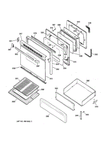 04 - Door & Drawer Parts parts for Ge Range JGBP35GXA2WW from AppliancePartsPros.com