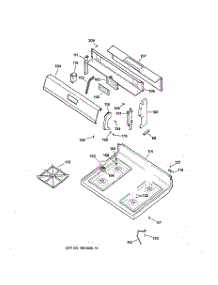 02 - Control Panel & Cooktop parts for Ge Range JGBS22BEA1AD from AppliancePartsPros.com