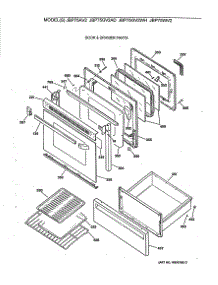 02 - Door & Drawer Parts parts for Ge Range JBP75AV2 from AppliancePartsPros.com