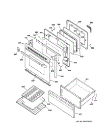 03 - Door & Drawer Parts parts for Ge Range JBP75AY1 from AppliancePartsPros.com