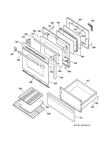 03 - Door & Drawer Parts parts for Ge Range JBP75AY5 from AppliancePartsPros.com