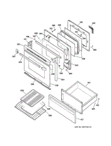 03 - Door & Drawer Parts parts for Ge Range JBP75AY3 from AppliancePartsPros.com