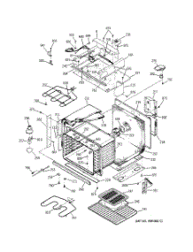 05 - Oven Body With Microwave Support parts for Ge Oven JTP85WA6WW from AppliancePartsPros.com