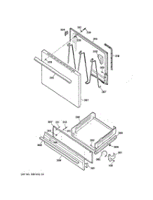 04 - Door & Drawer Parts parts for Ge Range JGBS04PEA1AD from AppliancePartsPros.com