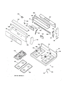 02 - Control Panel & Cooktop parts for Ge Range JGBP86BEA1BB from AppliancePartsPros.com