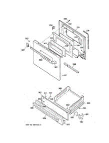 04 - Door & Drawer Parts parts for Ge Range JGBS17PEA1WH from AppliancePartsPros.com