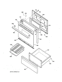 03 - Door & Drawer Parts parts for Ge Range MB536BB1 from AppliancePartsPros.com