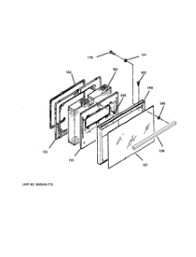 04 - Door parts for Ge Range LEB316GT5WH from AppliancePartsPros.com