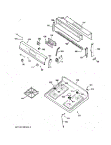 02 - Control Panel & Cooktop parts for Ge Range JGBP30WEV1WW from AppliancePartsPros.com