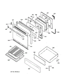 04 - Door & Drawer Parts parts for Ge Range JGBP30DEA1WH from AppliancePartsPros.com