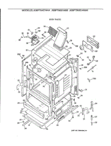 03 - Body Parts parts for Ge Range JGBP79GEV4BB from AppliancePartsPros.com
