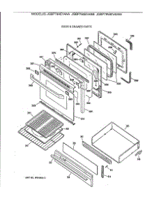 04 - Door & Drawer Parts parts for Ge Range JGBP79GEV4BB from AppliancePartsPros.com