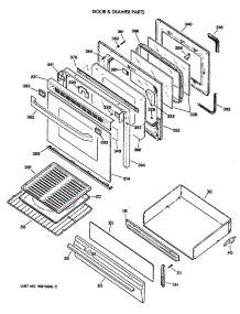 04 - Door & Drawer Parts parts for Ge Range JGBP79GEV3BB from AppliancePartsPros.com