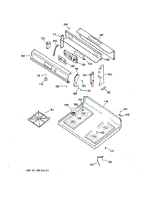 02 - Control Panel & Cooktop parts for Ge Range JGBP28BEA1AD from AppliancePartsPros.com
