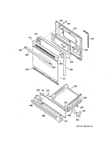 04 - Door & Drawer Parts parts for Ge Range JGBC20WEW2WW from AppliancePartsPros.com