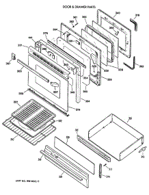 04 - Door & Drawer Parts parts for Ge Range JGBP35WEV3WW from AppliancePartsPros.com